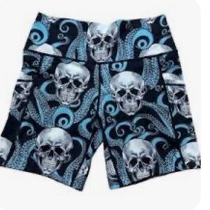 CVG CONSTANTLY VARIED GEAR Squats Approved Kraken Skull Shorts Size XL